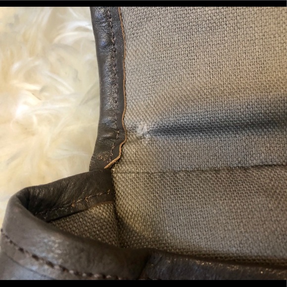 Fossil dark grey leather messenger bag - Picture 5 of 9